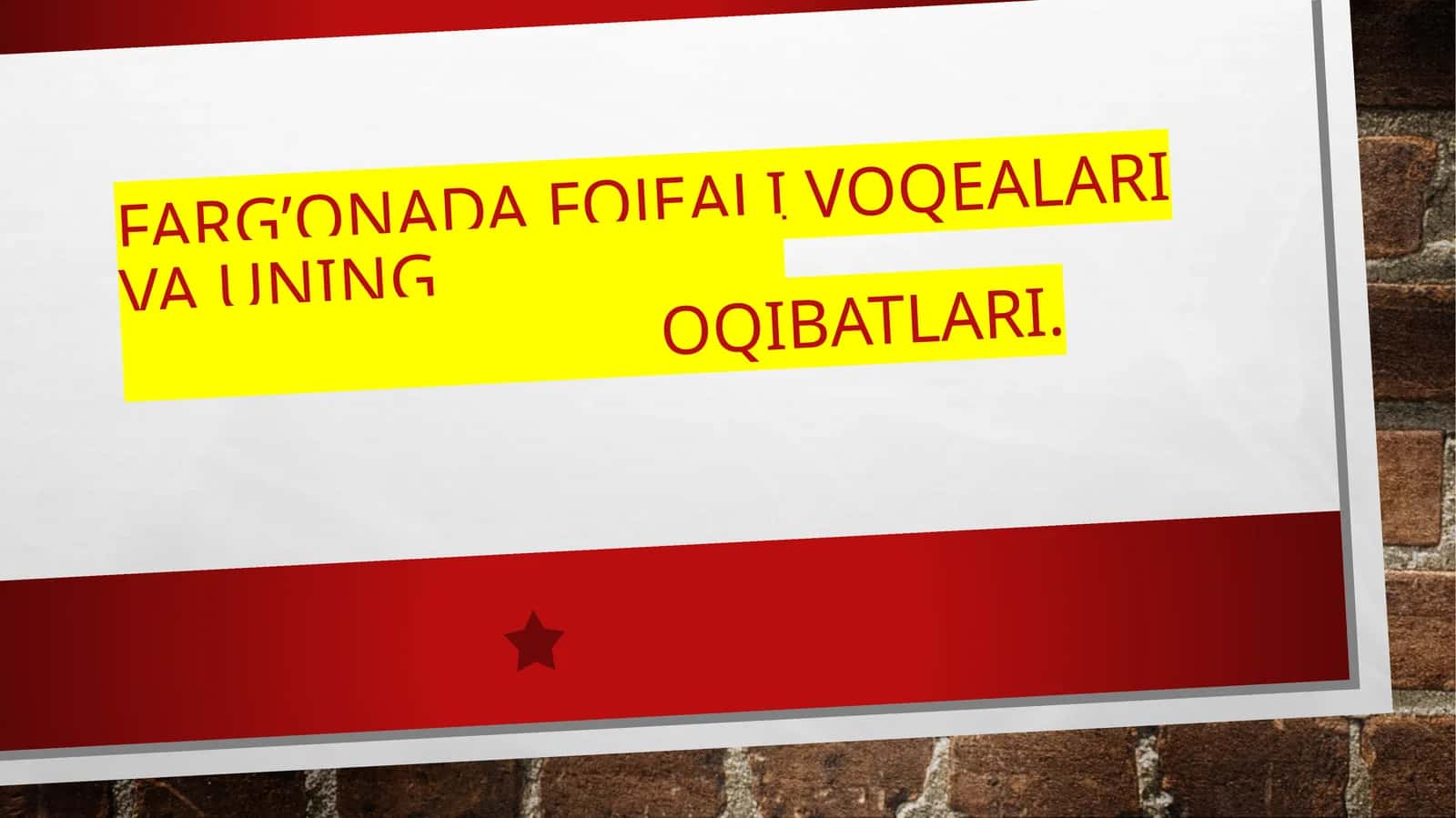 Farg’ona voqealari va uning Oqibatlari