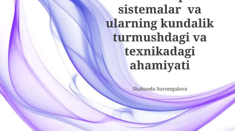 Kolloid dispers sistemalar va ularning kundalik turmushdagi va texnikadagi ahamiyati