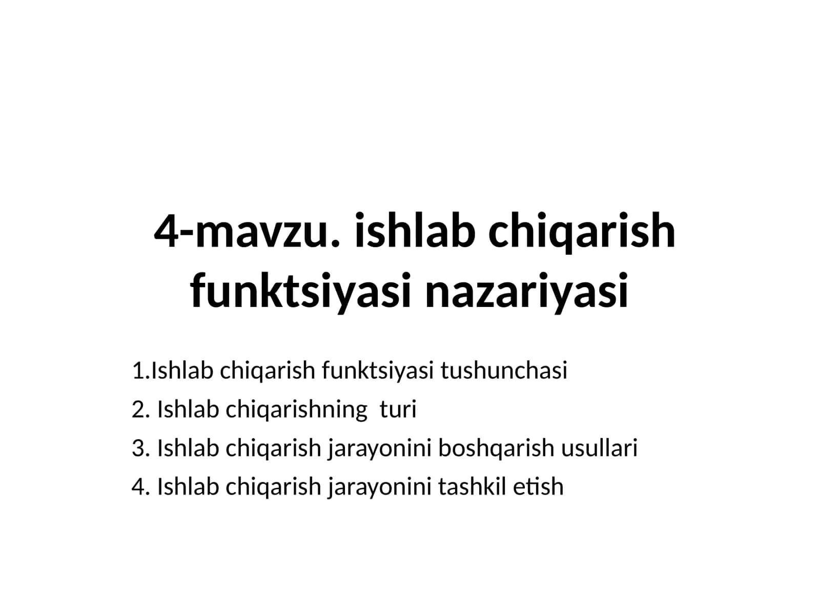 Ishlab chiqarish funktsiyasi nazariyasi
