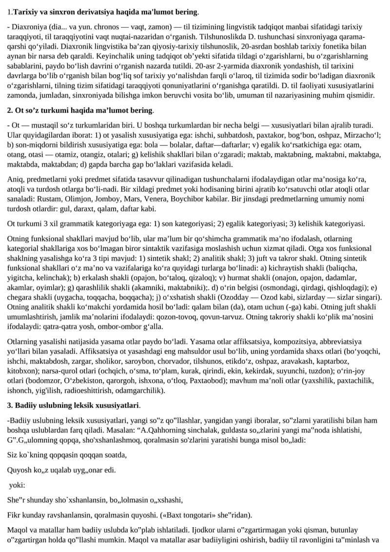 Tarixiy va sinxron derivatsiya