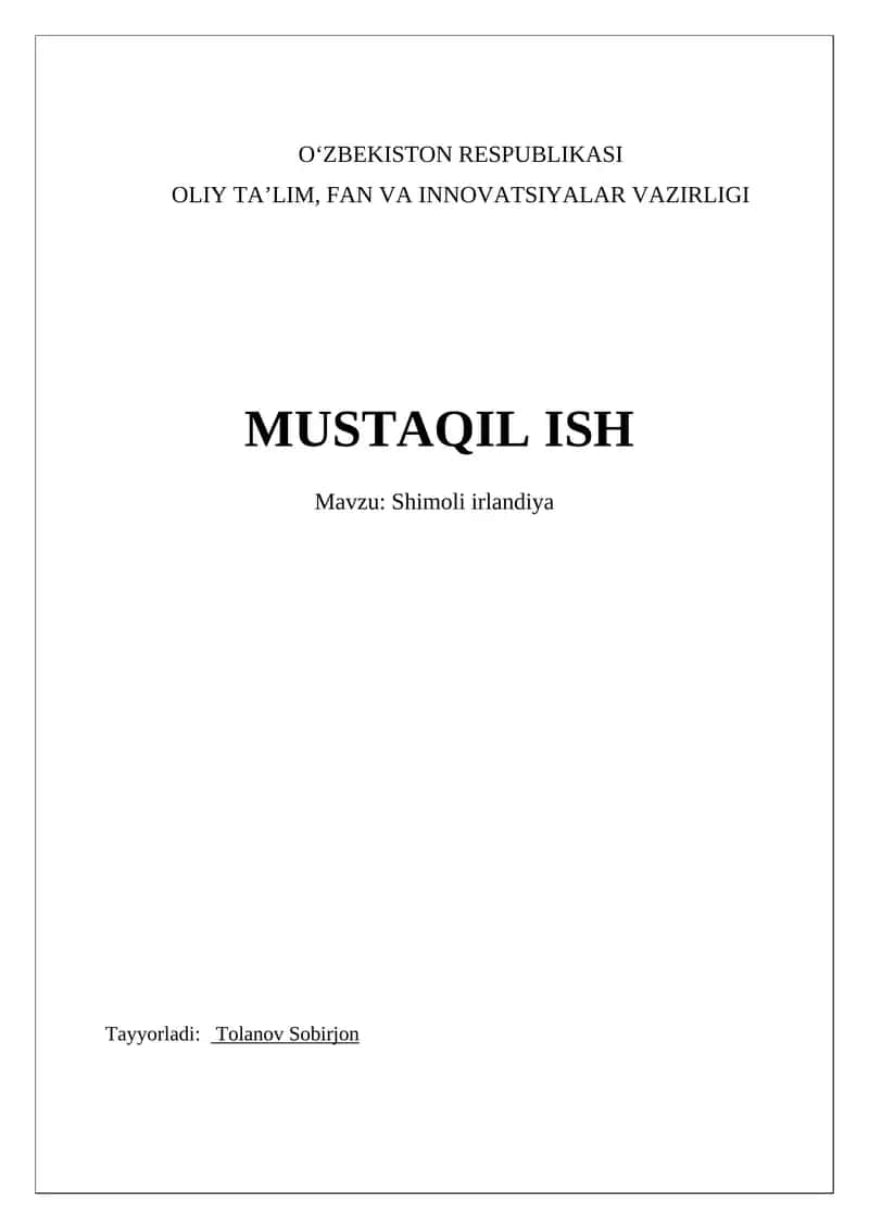 Shimoli irlandiya