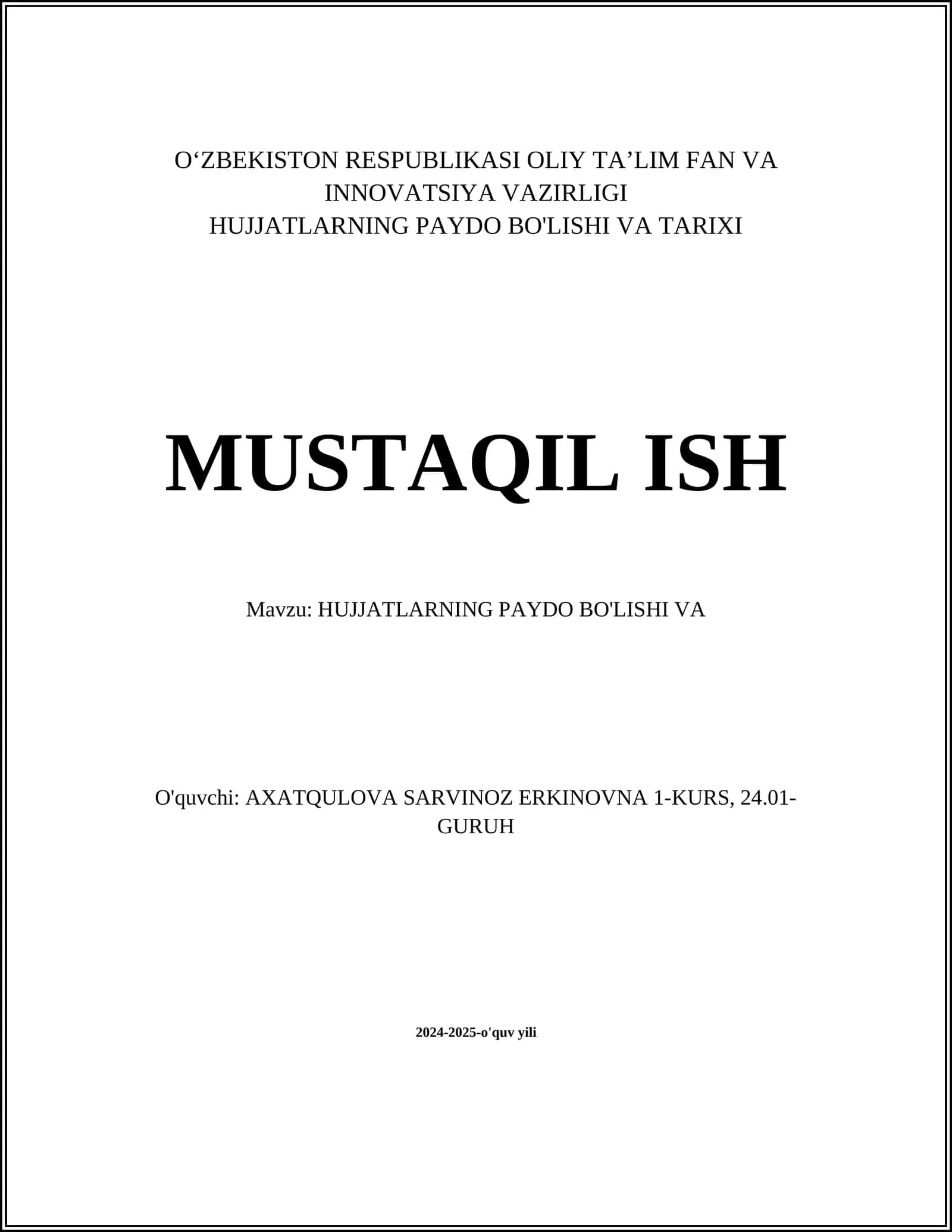 Islomning paydo bo'lishi
