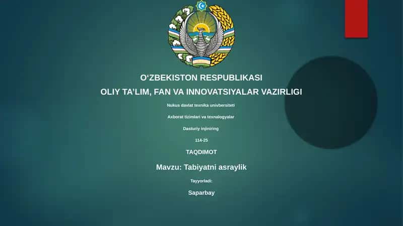 Tabiyatni asraylik