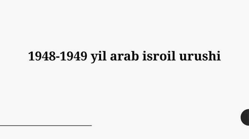 1948-1949 yil arabisroilurushi