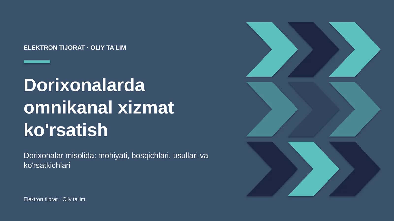 Elektron TIJORAT · OLIY TA'LIM