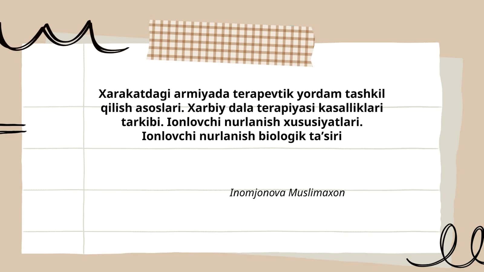 Xarakatdagi armiyada terapevtik yordam tashkil qilish asoslari