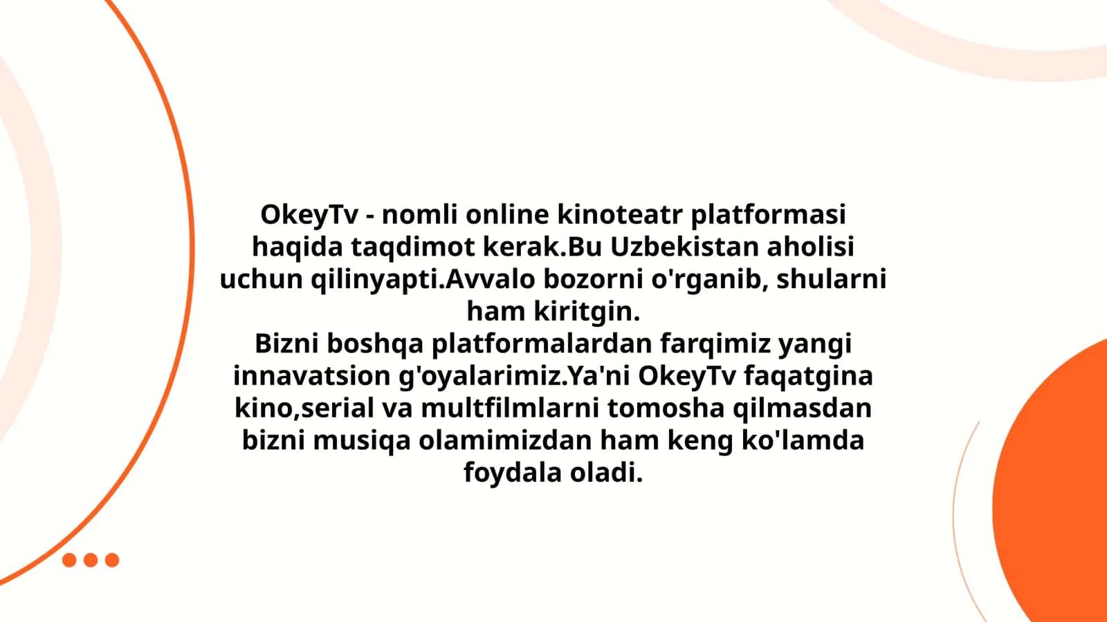 OkeyTv - nomli online kinoteatr platformasi