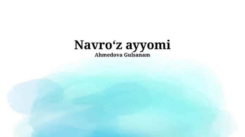 Navroʻz ayyomi
