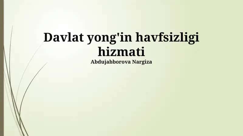 Davlat yong'in havfsizligi hizmati