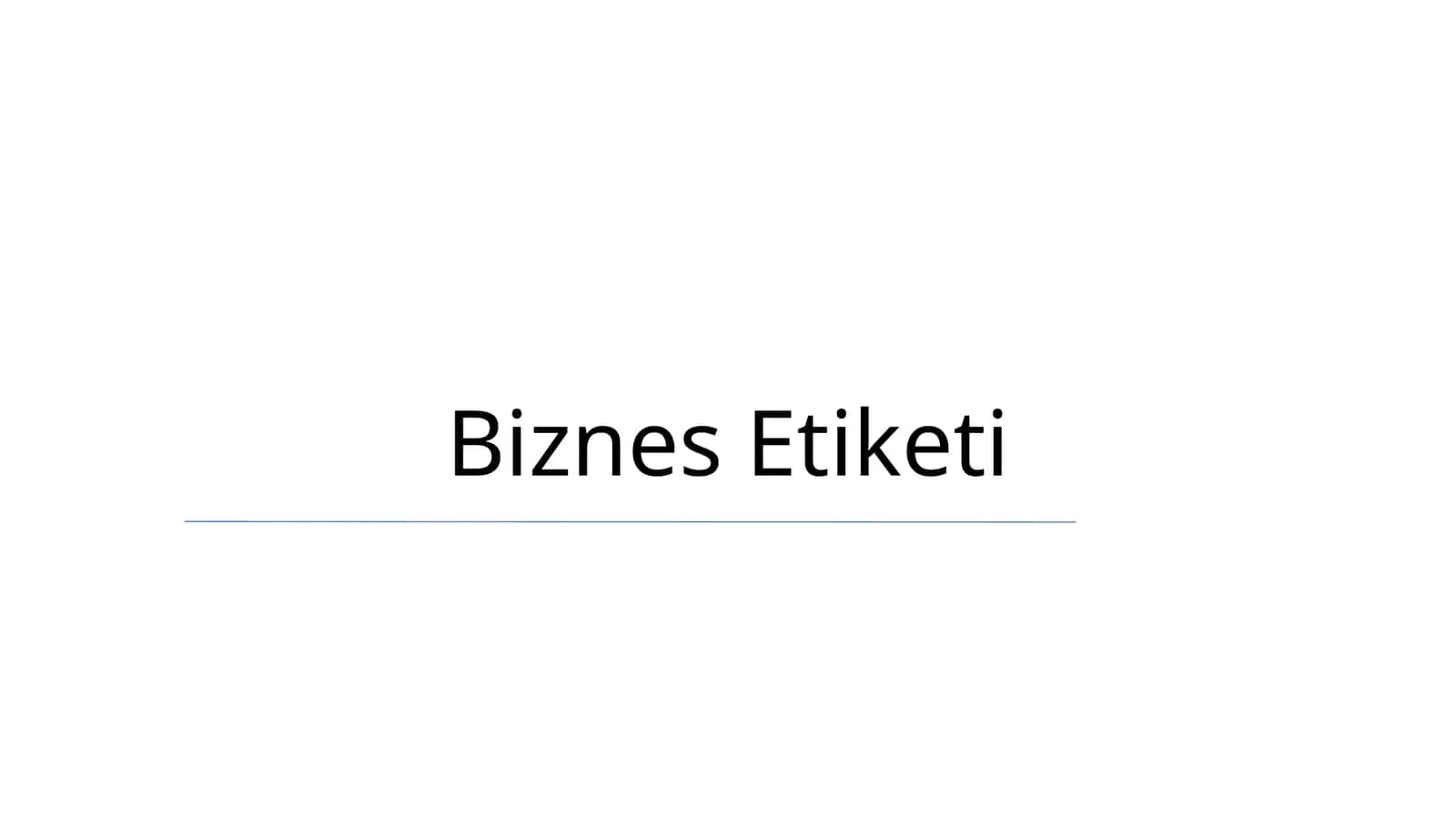 Biznes Etiketi