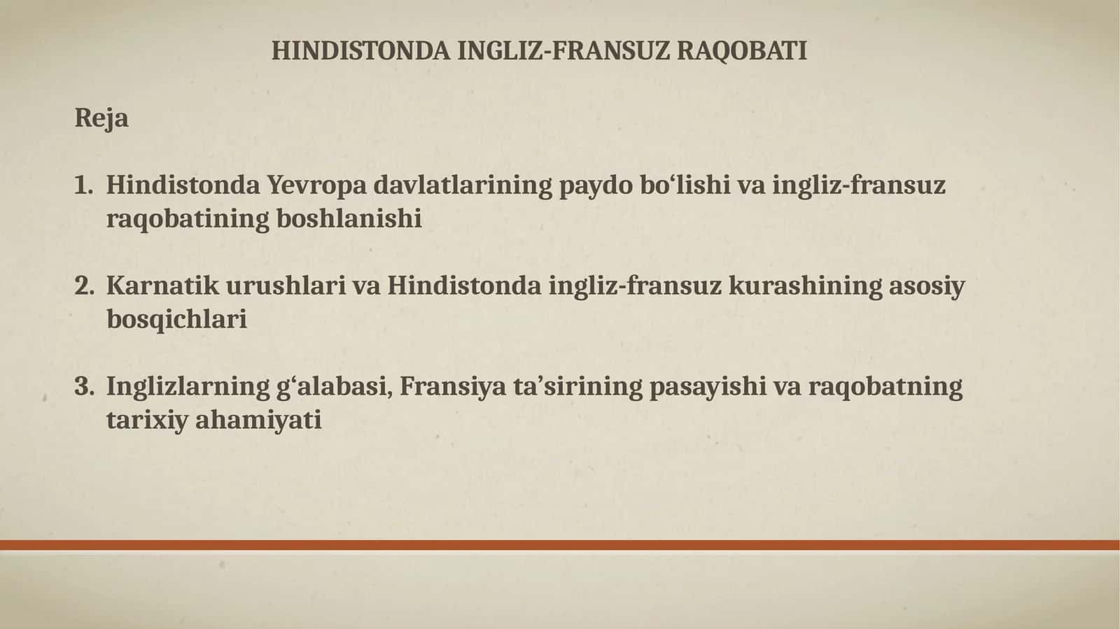 HINDISTONDA INGLIZ-FRANSUZ RAQOBATI