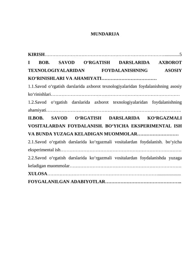 Savod O‘rgatish Darslari