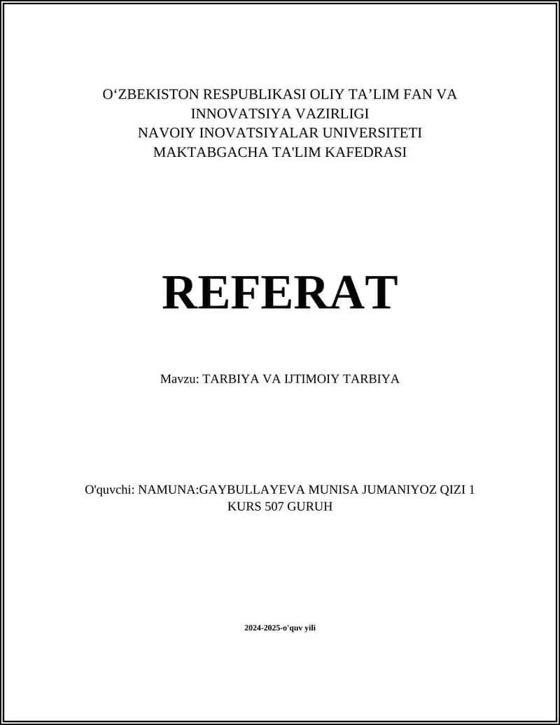 Oila tarbiyasi
