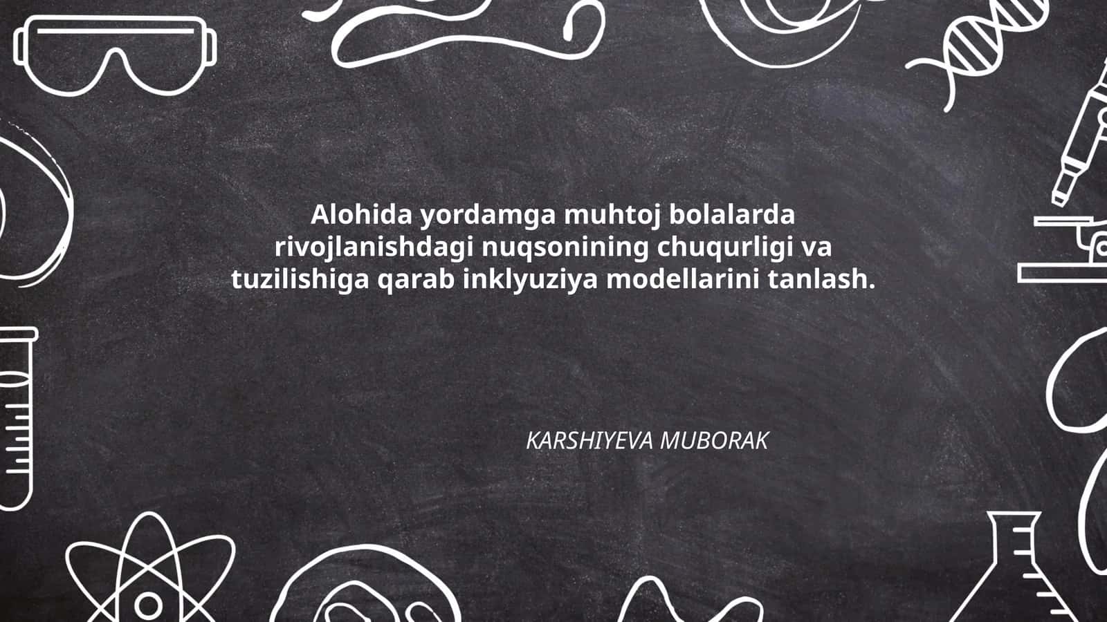 Alohida yordamga muhtoj bolalarda rivojlanishdagi nuqsonining chuqurligi va tuzilishiga qarab inklyuziya modellarini tanlash