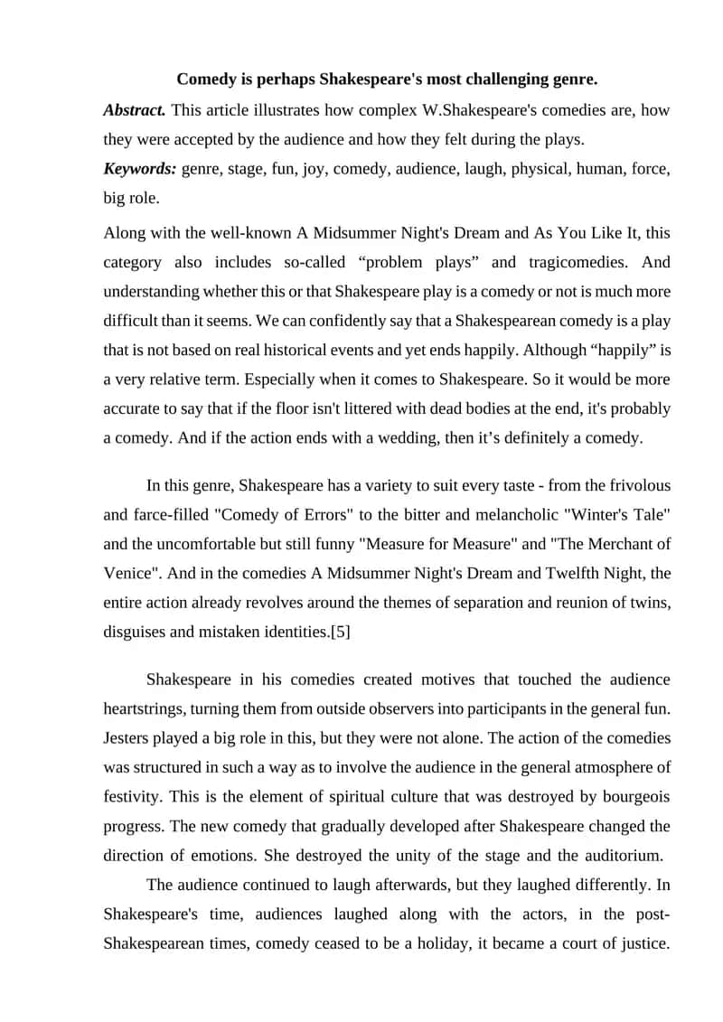 Shakespearean Comedies