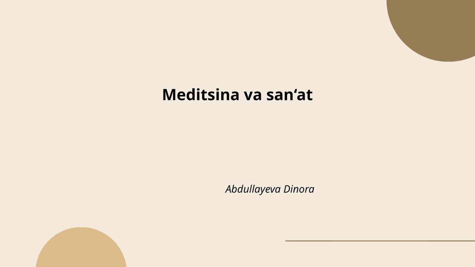 Tibbiyotda sun'iy intellekt