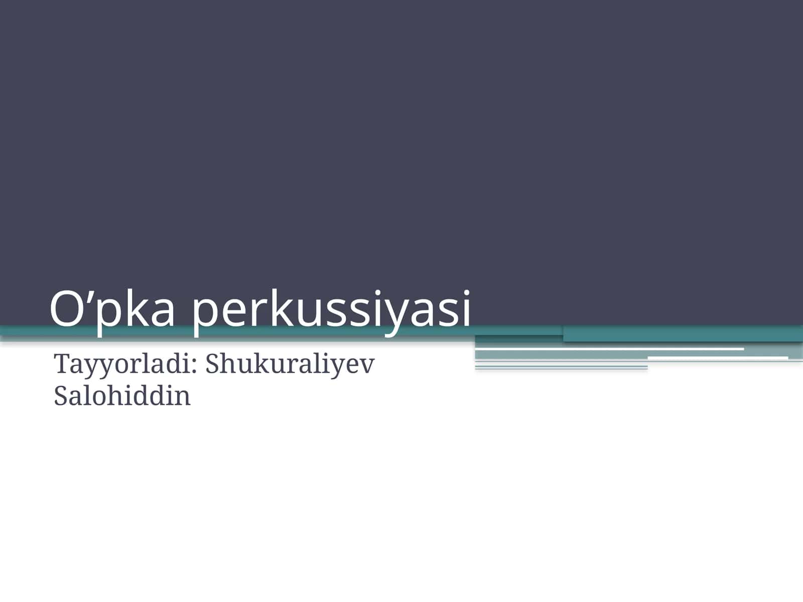 O’pkaperkussiyasi