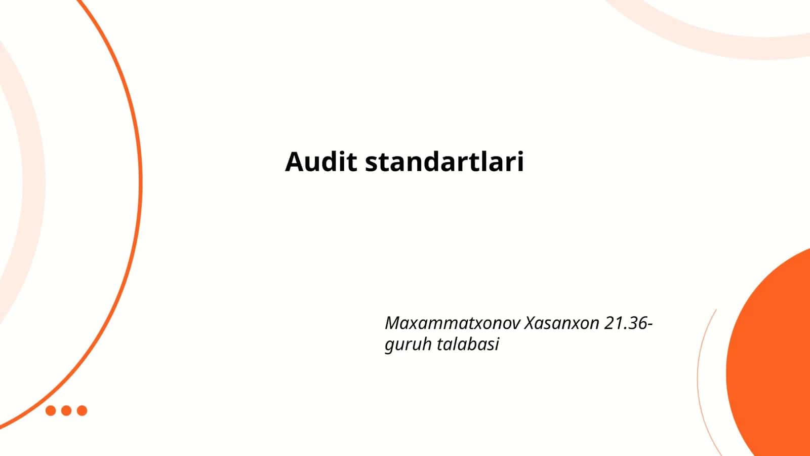 Moliyaviy hisobotlarning xalqaro auditi