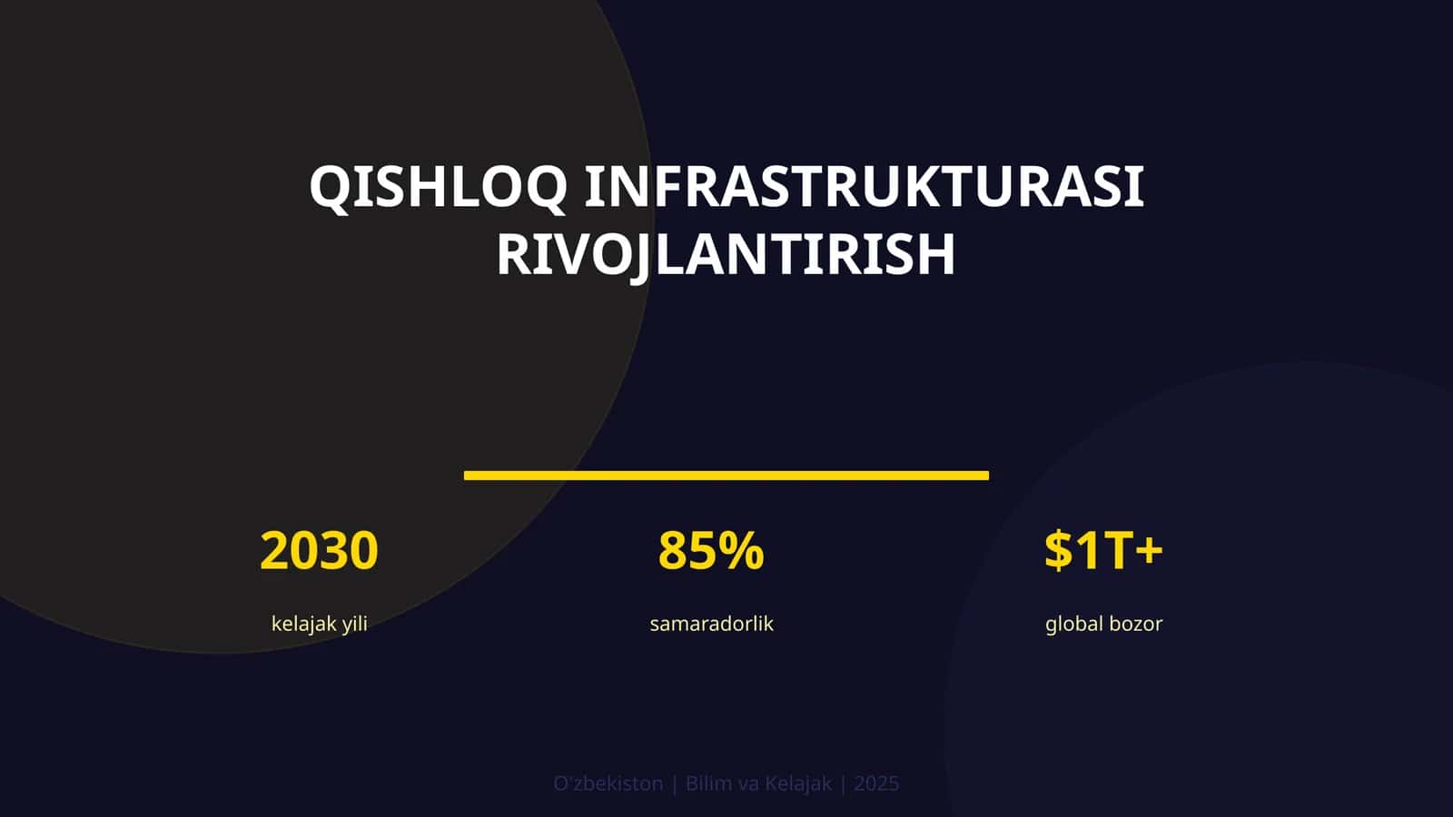QISHLOQ INFRASTRUKTURASI RIVOJLANTIRISH