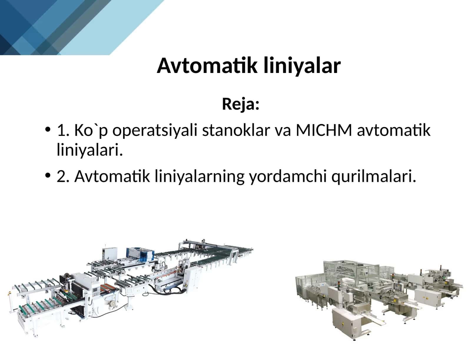 Avtomatik liniyalar