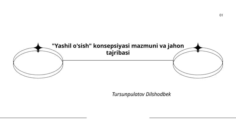 "Yashil o'sish" konsepsiyasi mazmuni va jahon tajribasi