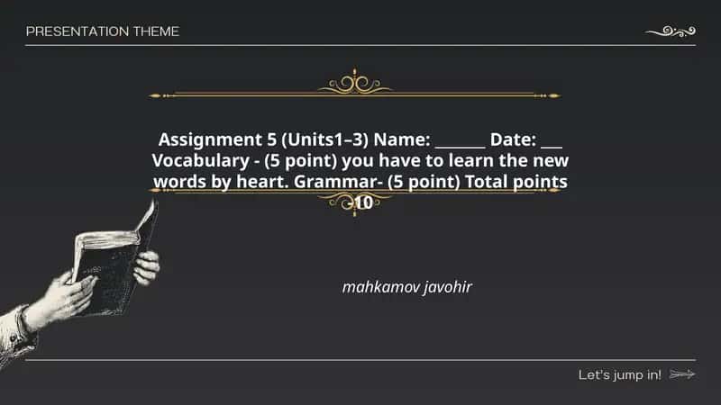 Plan: Unit 1 vocabulary list to memorize