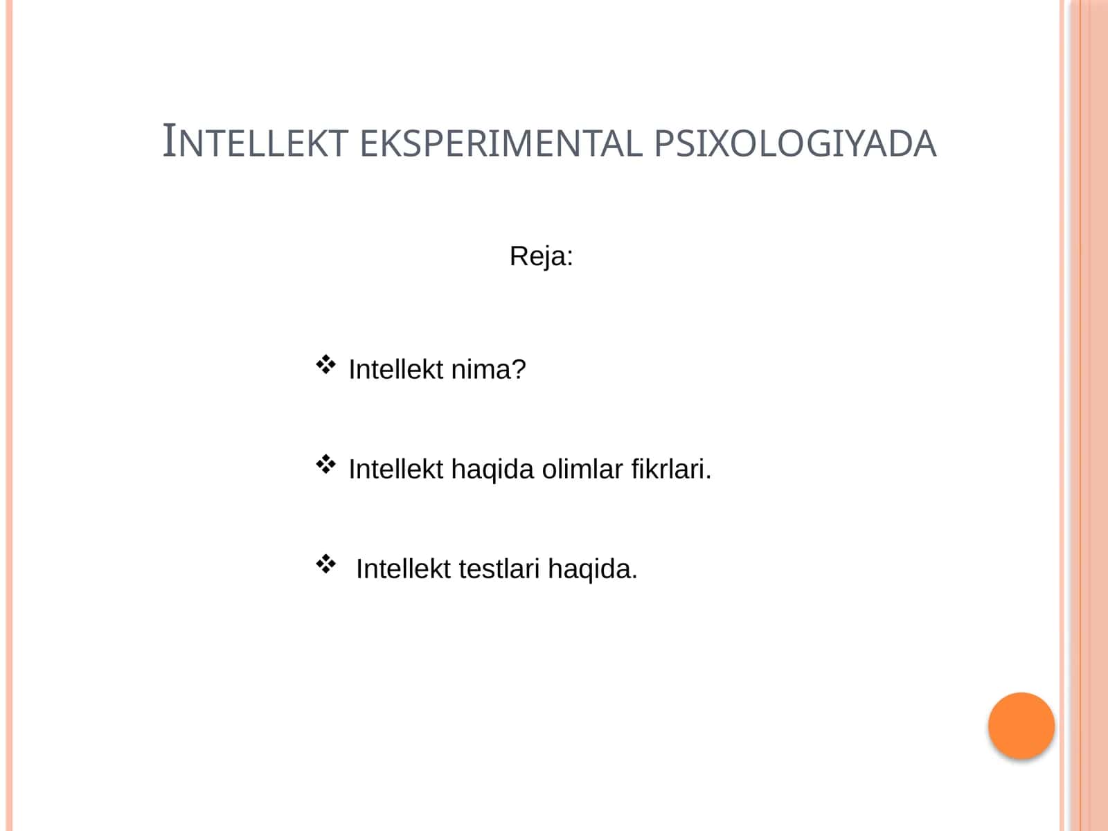 Intellekt eksperimental psixologiyada