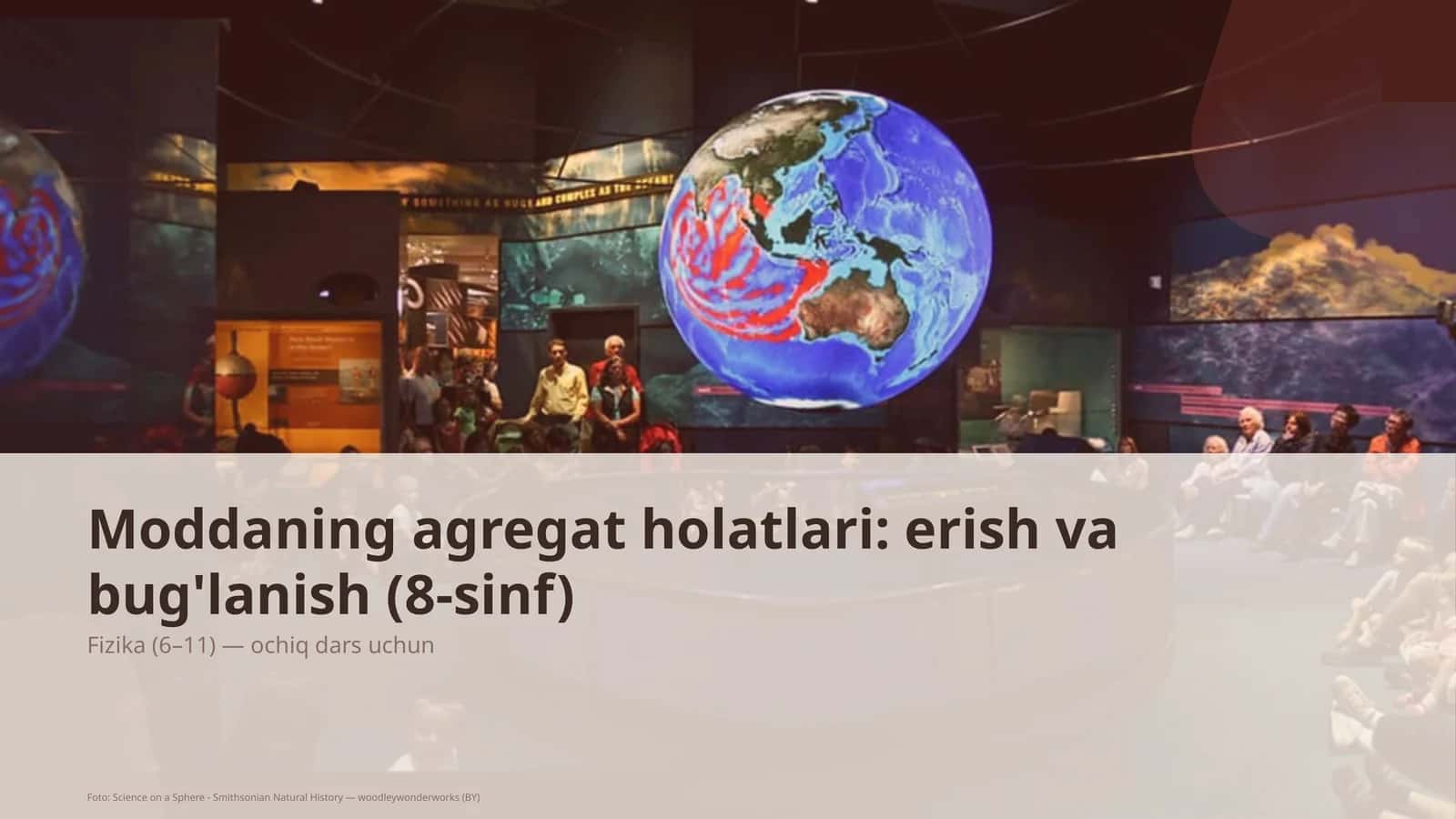 Moddaning agregat holatlari: erish va bug'lanish (8-sinf)