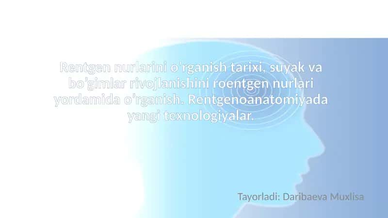 rentgen nurlari