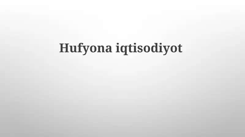 Hufyonaiqtisodiyot