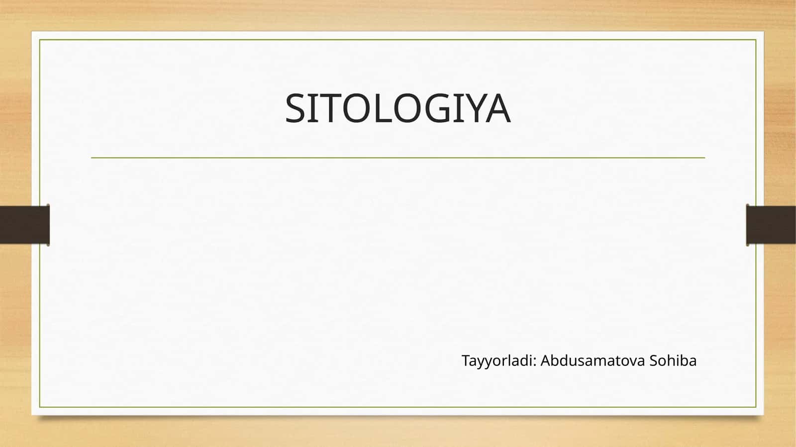 SITOLOGIYA