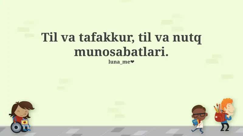 Til va Tafakkur: Asosiy Tushunchalar va Nazariyalar