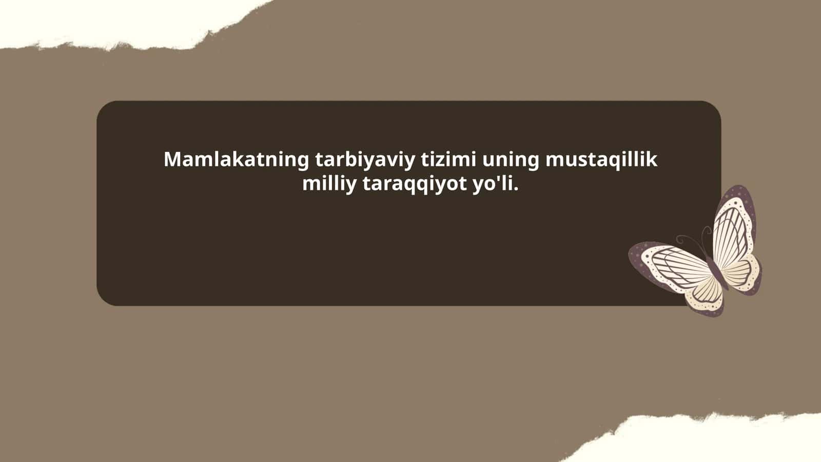 Mamlakatning tarbiyaviy tizimi