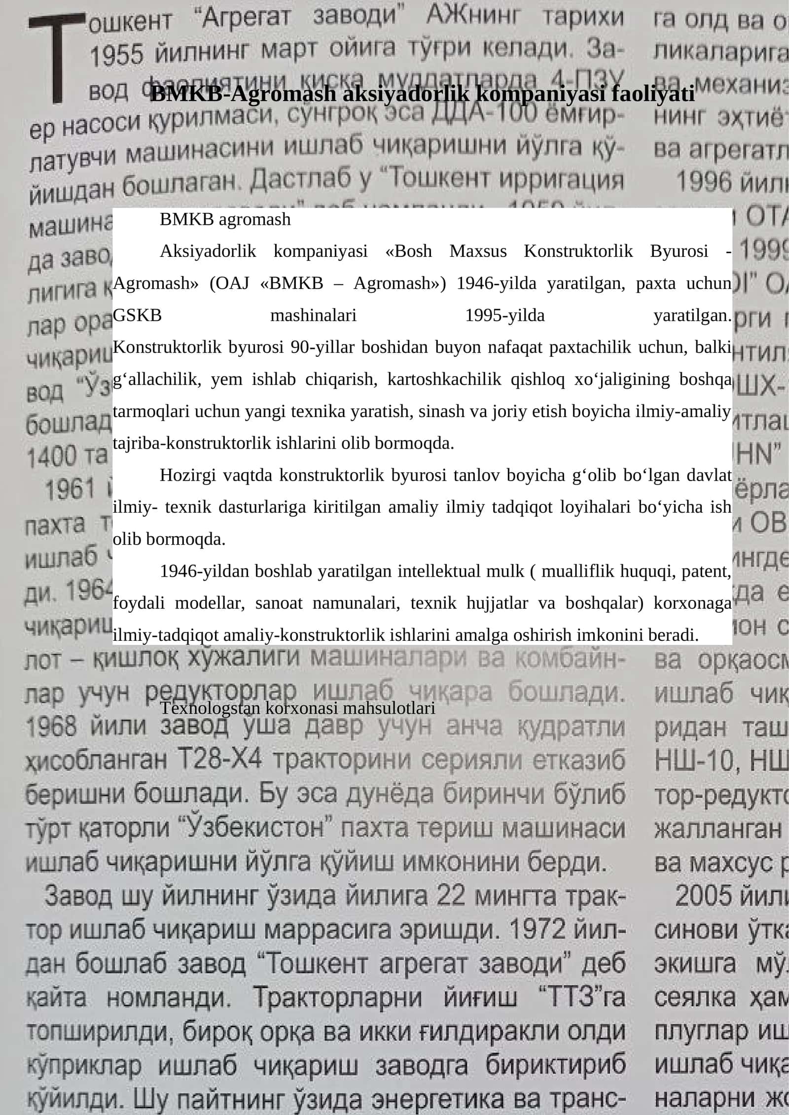 BMKB-Agromash aksiyadorlik kompaniyasi