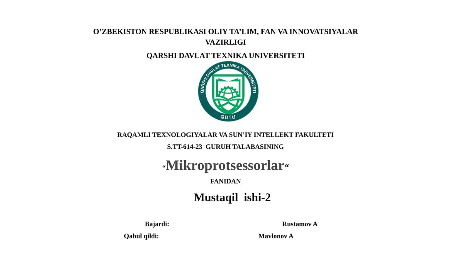 Mikroprotsessorlar