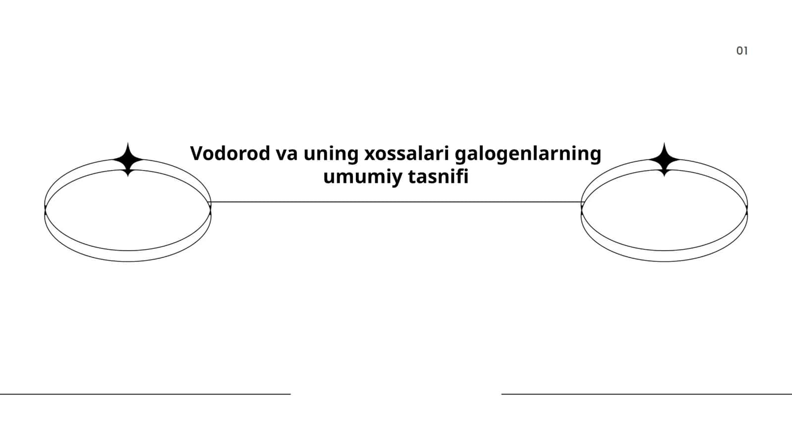 Vodorod va uning xossalari galogenlarning umumiy tasnifi