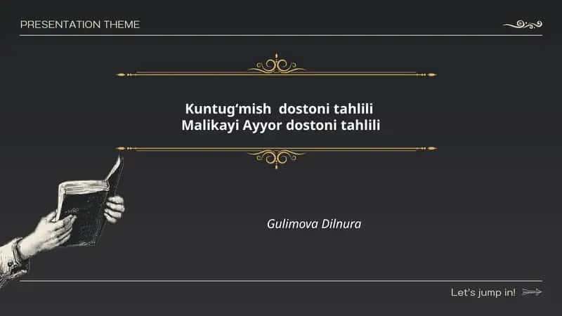 Kuntugʻmish dostoni tahlili