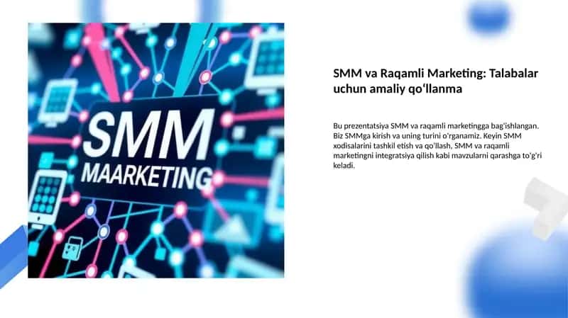 SMM va Raqamli Marketing: Talabalar uchun amaliy qo‘llanma