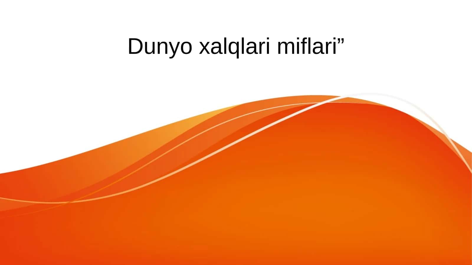 Dunyo xalqlari miflari haqida krossvord