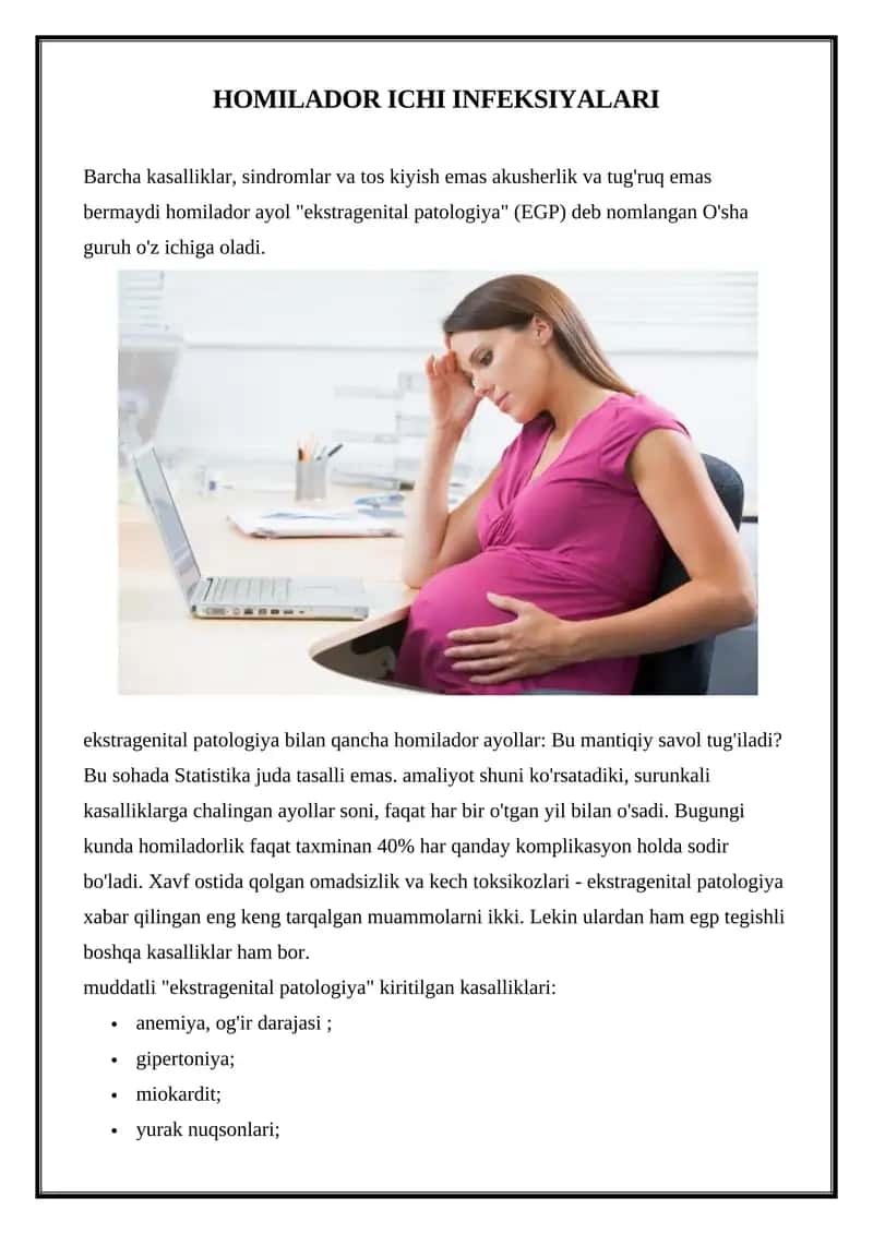 HOMILADOR ichi infeksiyalari