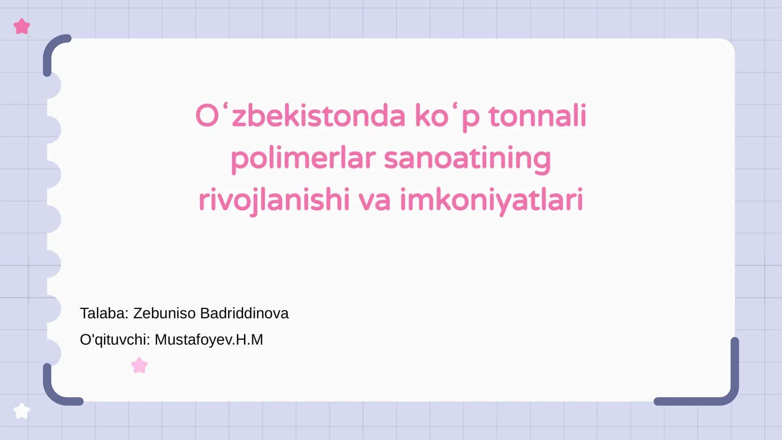Oʻzbekistonda koʻp tonnali polimerlar sanoati