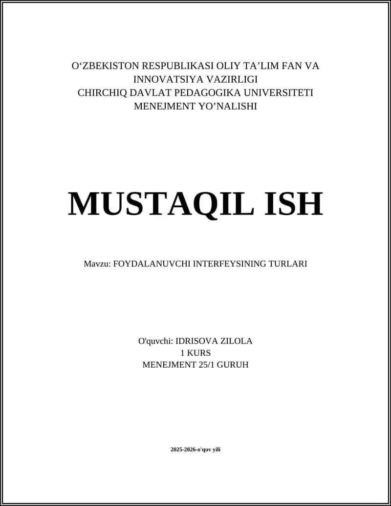 Grafik foydalanuvchi interfeysi (GUI)