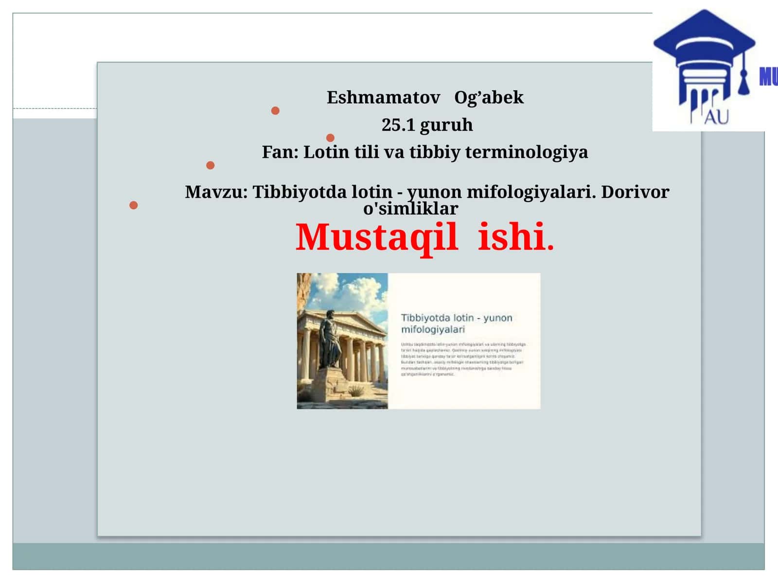 Lotin-yunon mifologiyasi va tibbiy terminologiyasi