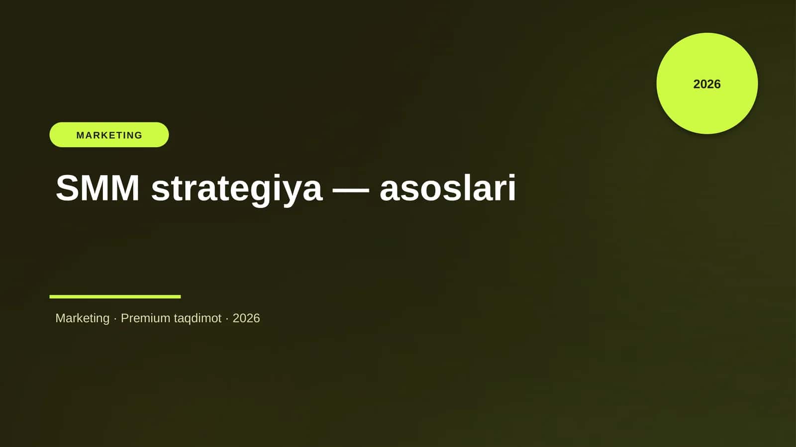 SMM strategiya — asoslari