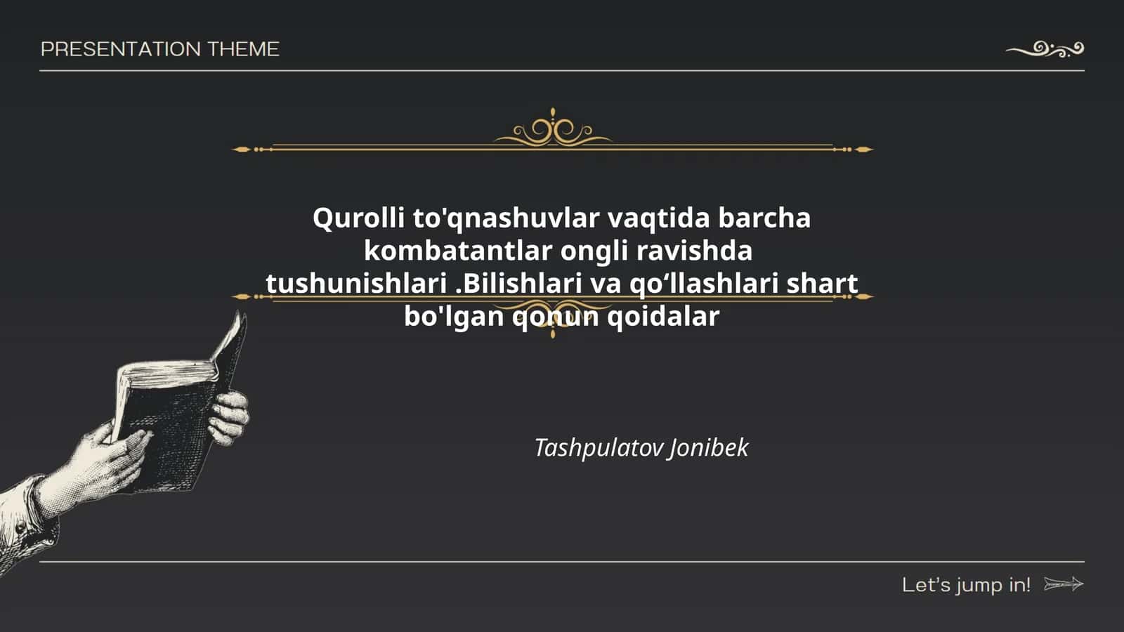 Qurolli to'qnashuvlar huquqlari asoslari