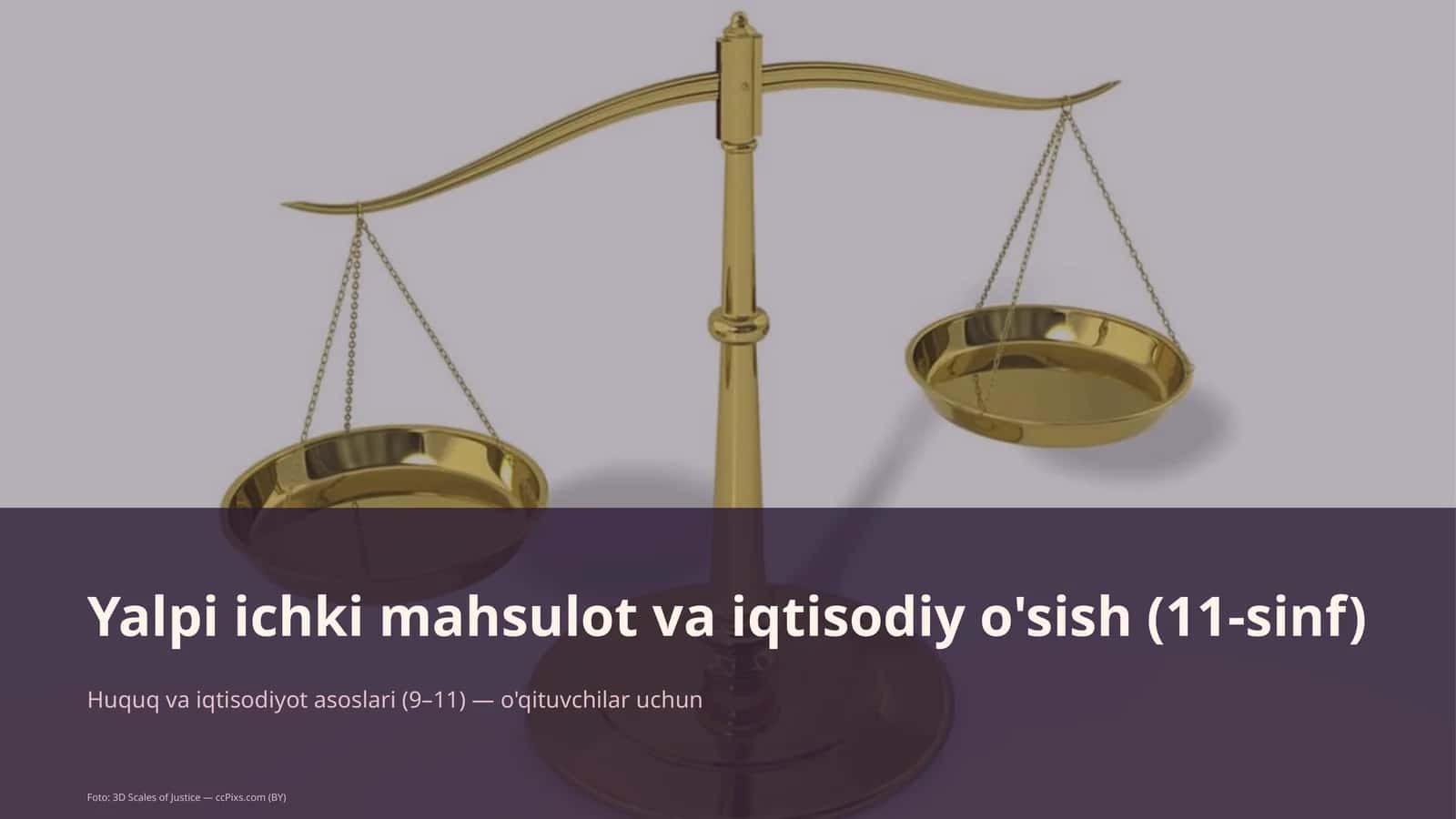 Huquq va iqtisodiyot asoslari (9– 11) — o'qituvchilar uchun