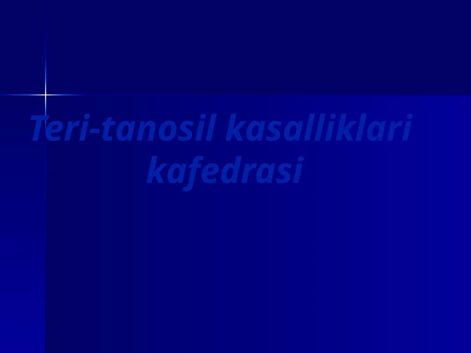Teri-tanosil kasalliklari