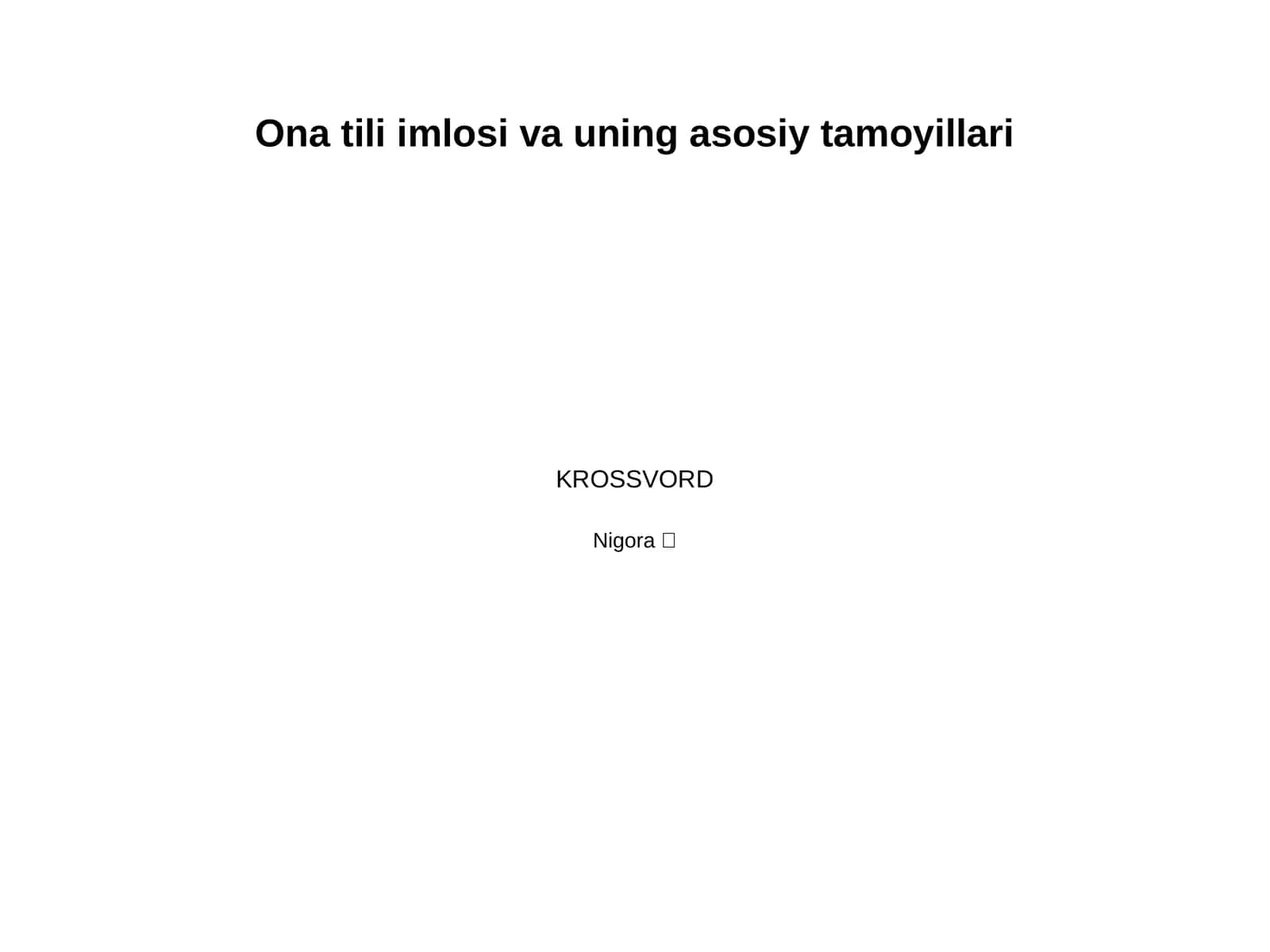 Ona tili imlosi va uning asosiy tamoyil printsiplari