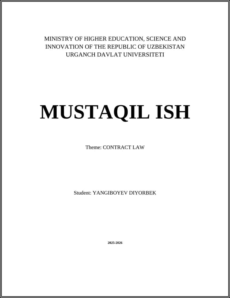 CONTRACT LAW