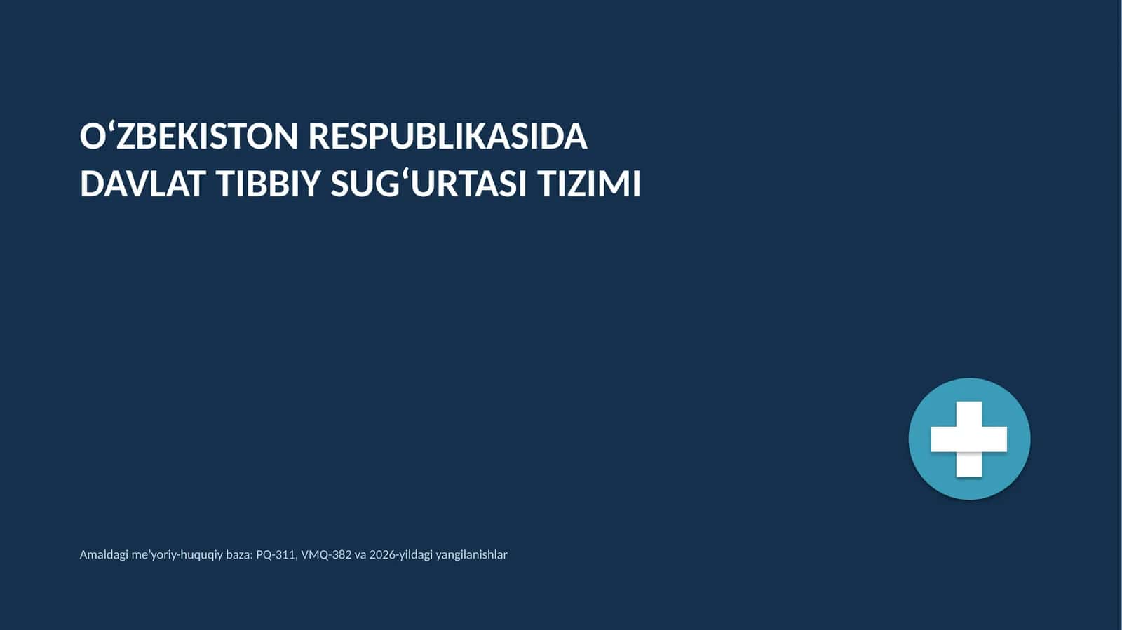 Davlat tibbiy sug‘urtasi tizimi